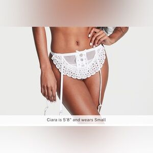 NWT Victoria Secret Eyelet Lace Garter Belt Skirt